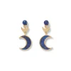 Fatimid Lapis Crescent Drop Earrings