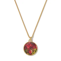 Favrile Tulip Enamel Pendant Necklace
