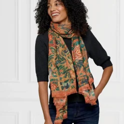 Flora And Fauna Oversize Cashmere-Blend Shawl