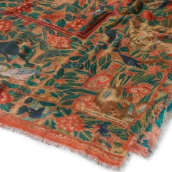 Flora And Fauna Oversize Cashmere-Blend Shawl