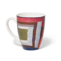 Gee'S Bend Pettway Quilt Design Covered Mug With Tea Infuser