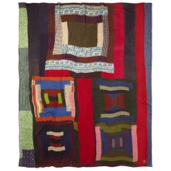 Gee'S Bend Pettway Quilt Design Oblong Silk Scarf