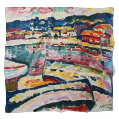 Georges Braque Boats On The Beach At L'Estaque Square Silk Scarf