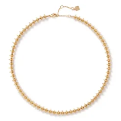 Golden Disc Necklace And Huggie Earrings Set