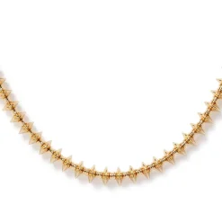 Golden Disc Necklace And Huggie Earrings Set