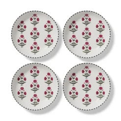 Good Earth Blooming Poppies Pasta Plate Set