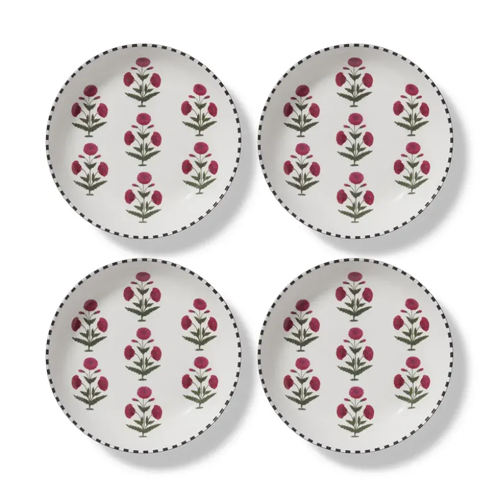 Good Earth Blooming Poppies Pasta Plate Set