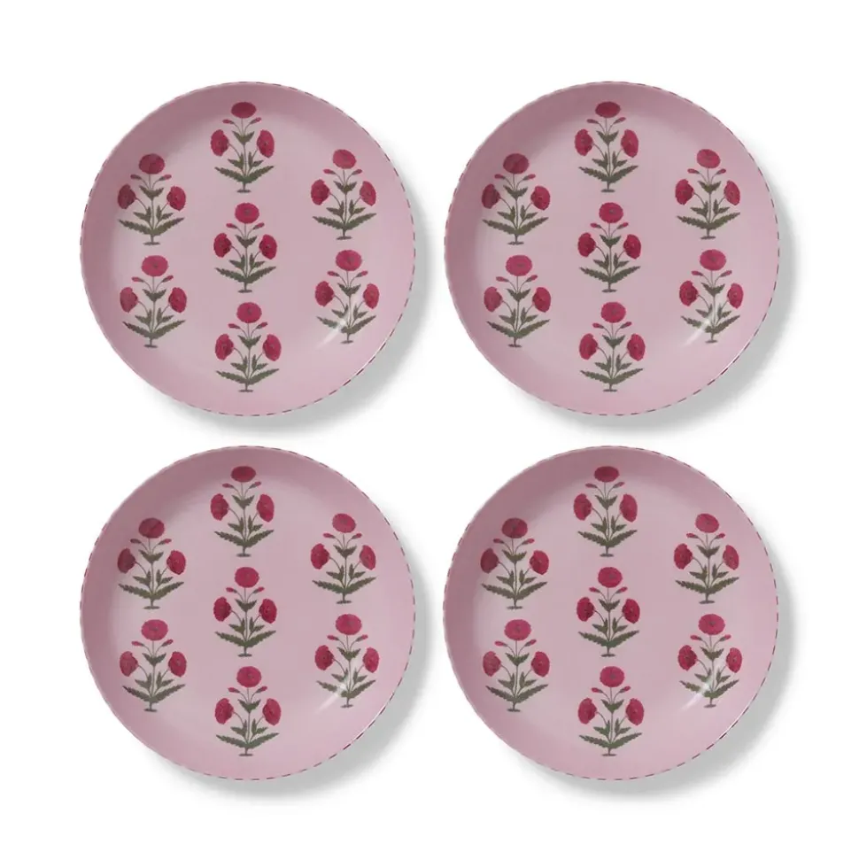 Good Earth Blooming Poppies Pasta Plate Set