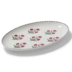 Good Earth Blooming Poppies Serving Dish