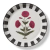 Good Earth Blooming Poppies Bordered Round Serving Dish