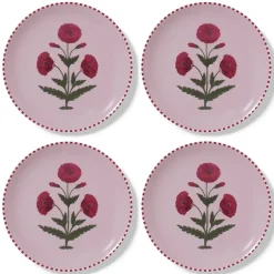 Good Earth Blooming Poppies Dinner Plate Set