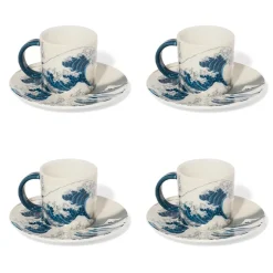 Hokusai Great Wave Espresso Cup And Saucer