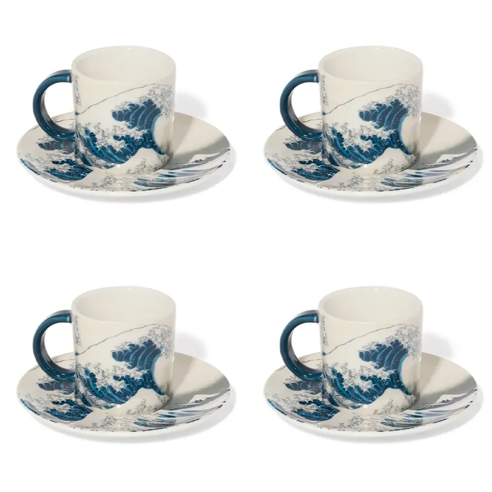 Hokusai Great Wave Espresso Cup And Saucer