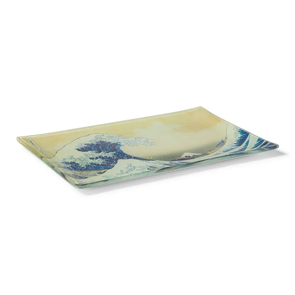 Hokusai Great Wave Glass Tray