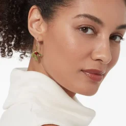 Holly Berry Jade Drop Earrings