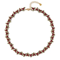 Holly Berry Jade Statement Necklace