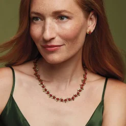 Holly Berry Jade Statement Necklace