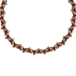 Holly Berry Jade Statement Necklace