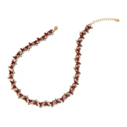 Holly Berry Jade Statement Necklace
