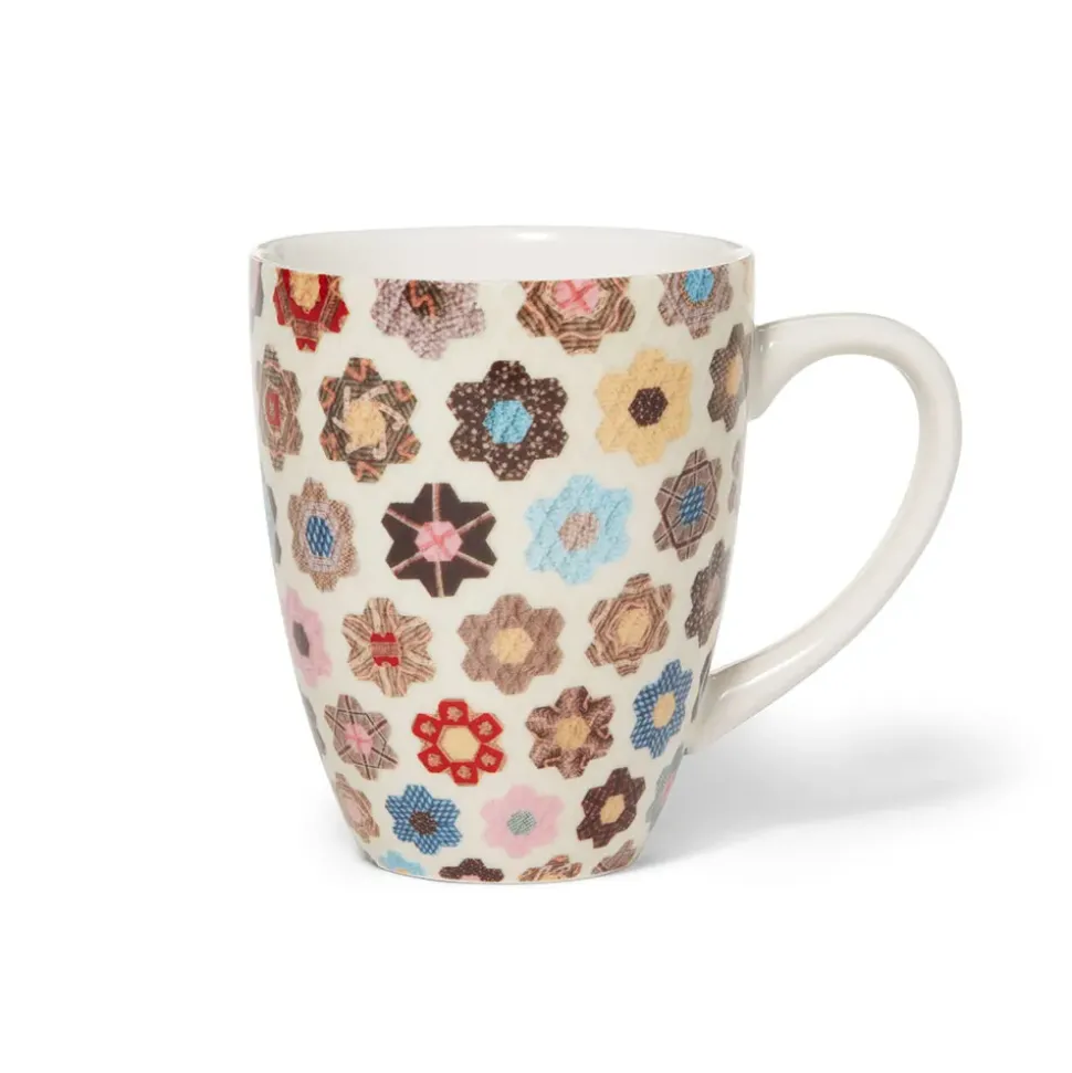 Honeycomb Quilt Covered Mug With Tea Infuser