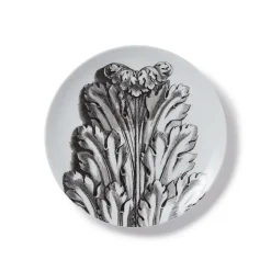 Italian Etched Leaves Side Plate Set