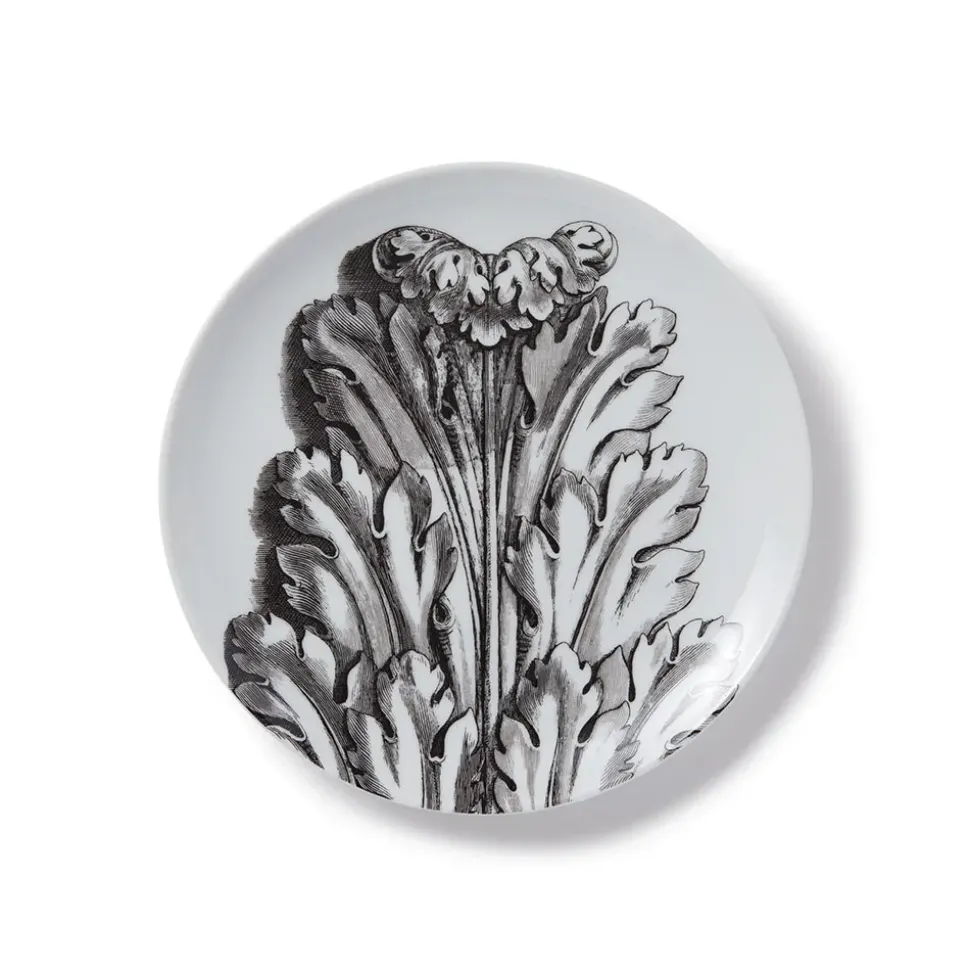 Italian Etched Leaves Side Plate Set