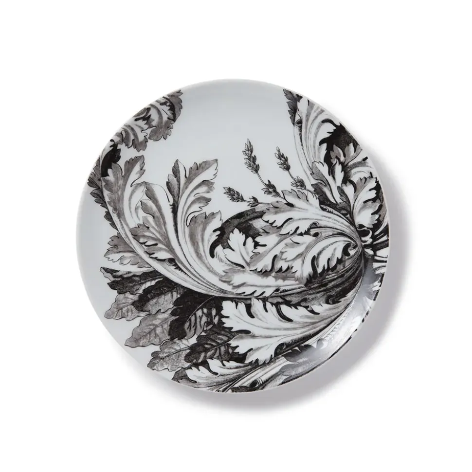 Italian Etched Leaves Side Plate Set