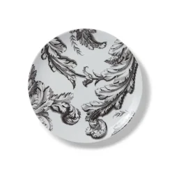 Italian Etched Leaves Side Plate Set