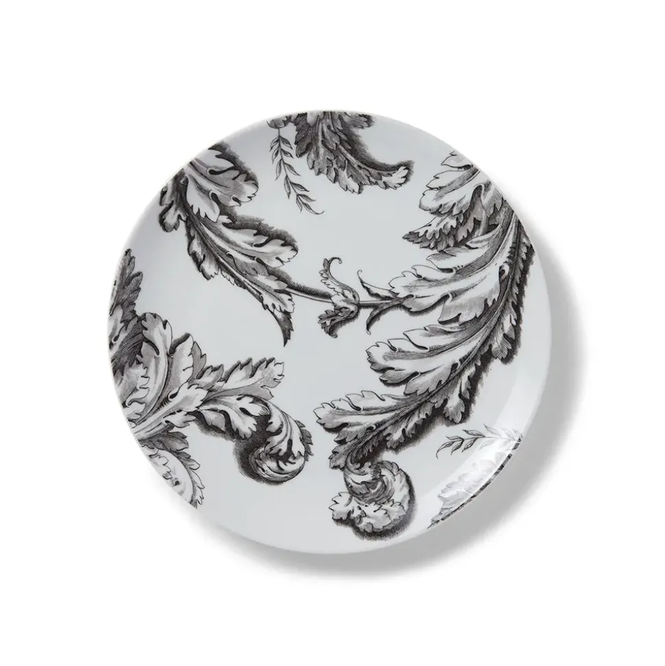 Italian Etched Leaves Side Plate Set