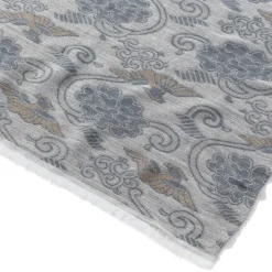 Japanese Birds And Flowers Oversize Jacquard Shawl