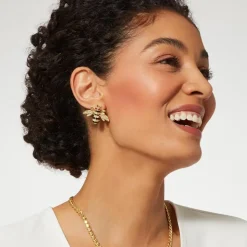 Jeweled Bee Stud Earrings