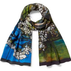 Louis C. Tiffany Dogwood Oblong Silk Scarf