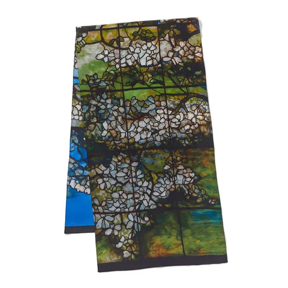 Louis C. Tiffany Dogwood Oblong Silk Scarf