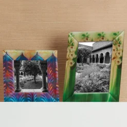 Louis C. Tiffany Favrile Palmette Square Glass Frame