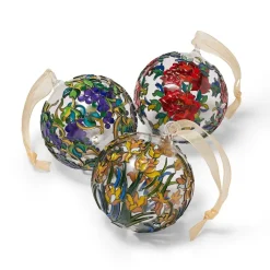 Louis C. Tiffany Flora Cloisonne Ornament Set