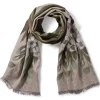 Louis C. Tiffany Gladioli Wool-Blend Shawl