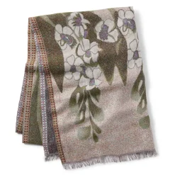 Louis C. Tiffany Gladioli Wool-Blend Shawl