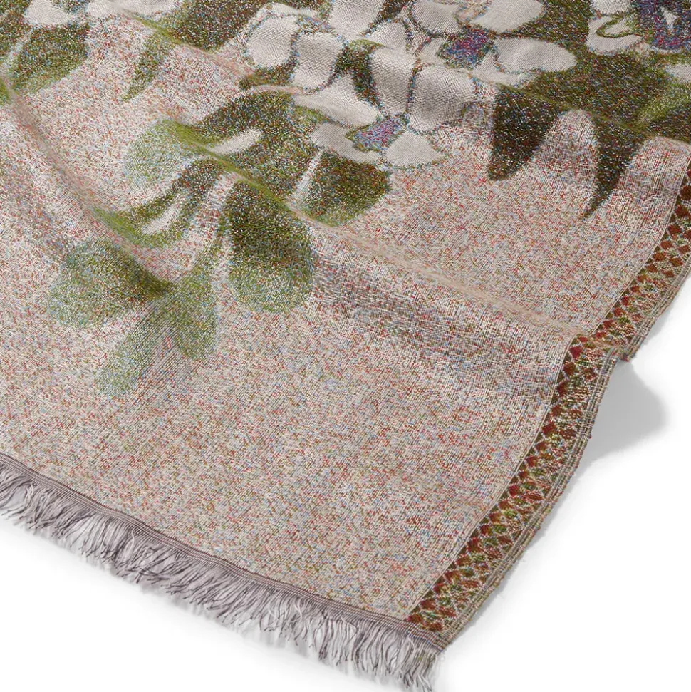 Louis C. Tiffany Gladioli Wool-Blend Shawl
