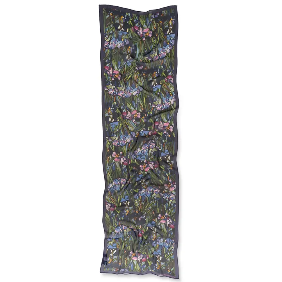 Louis C. Tiffany Irises Oblong Silk Scarf