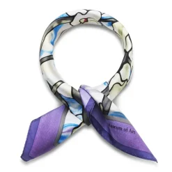 Louis C. Tiffany Magnolias And Irises Silk Neckerchief