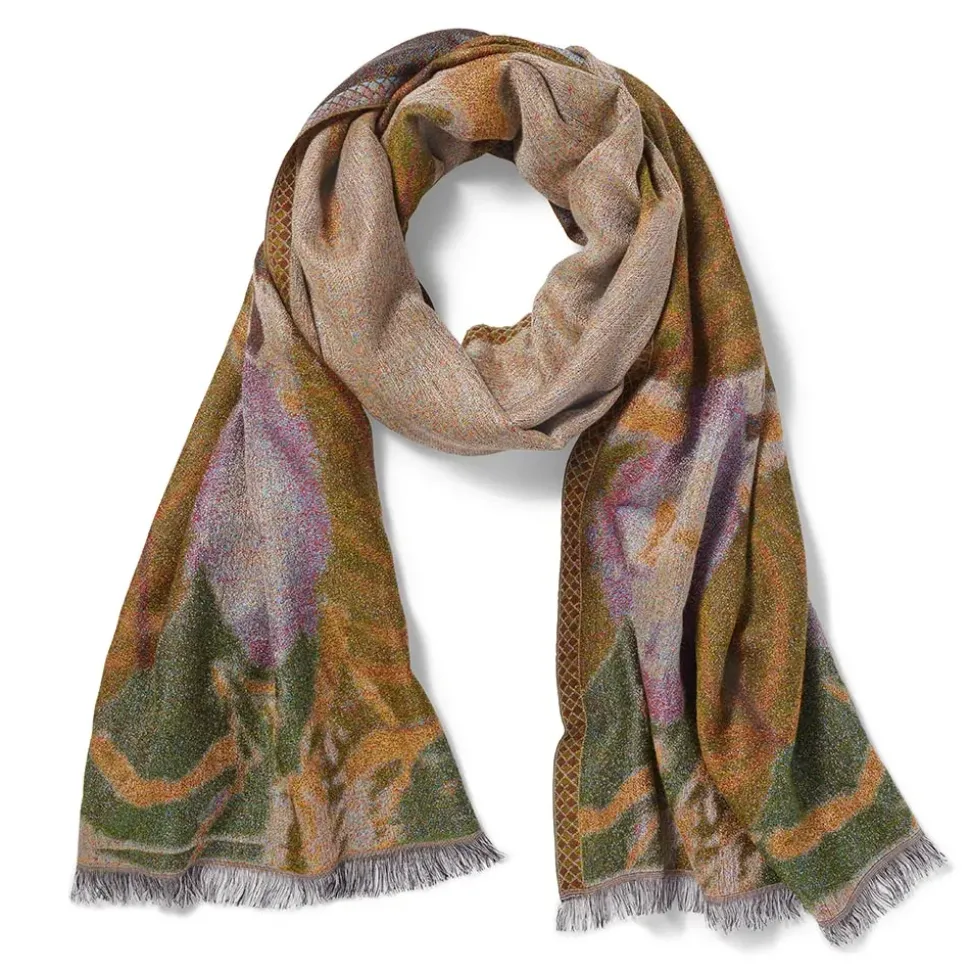 Louis C. Tiffany Morning Glories Wool-Blend Shawl