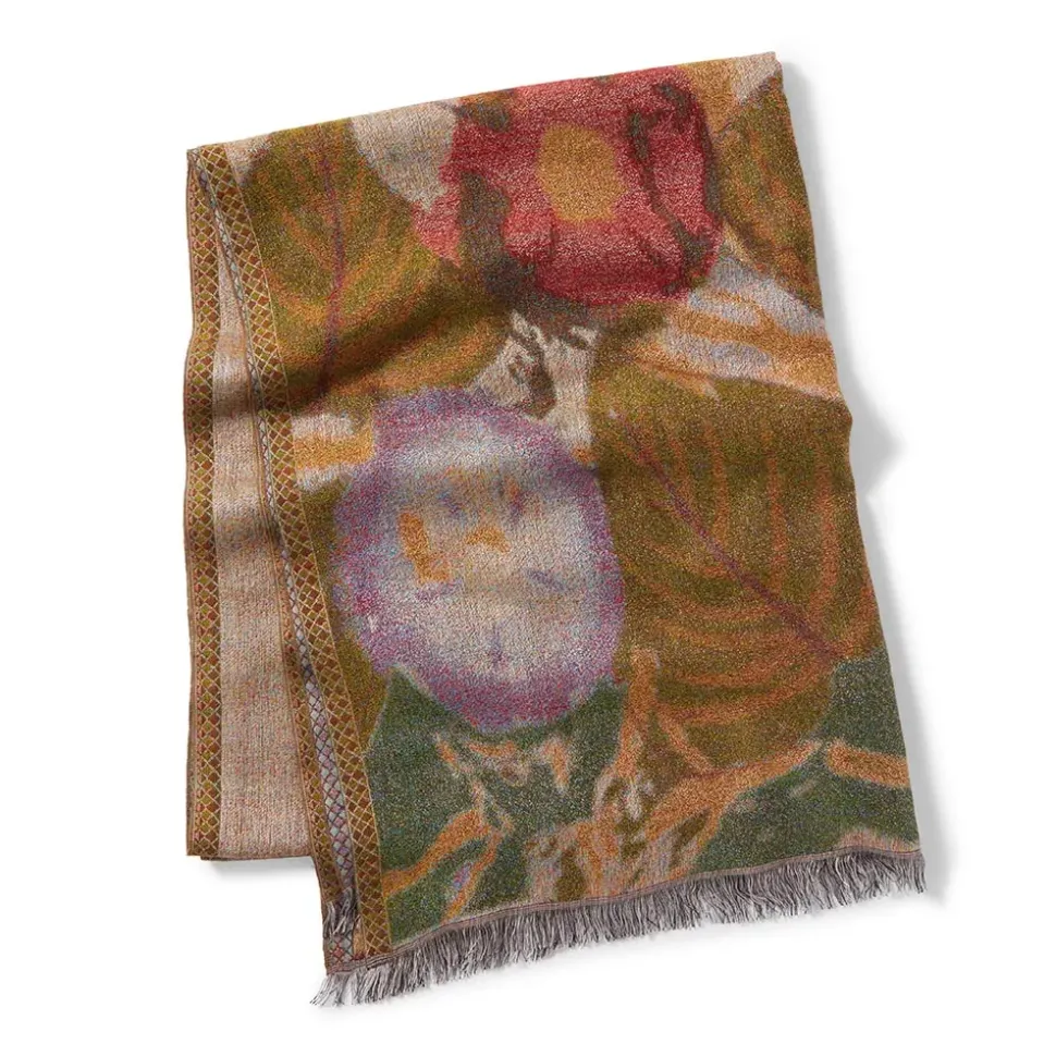 Louis C. Tiffany Morning Glories Wool-Blend Shawl