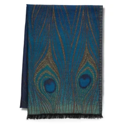 Louis C. Tiffany Peacock Feather Wool-Blend Shawl