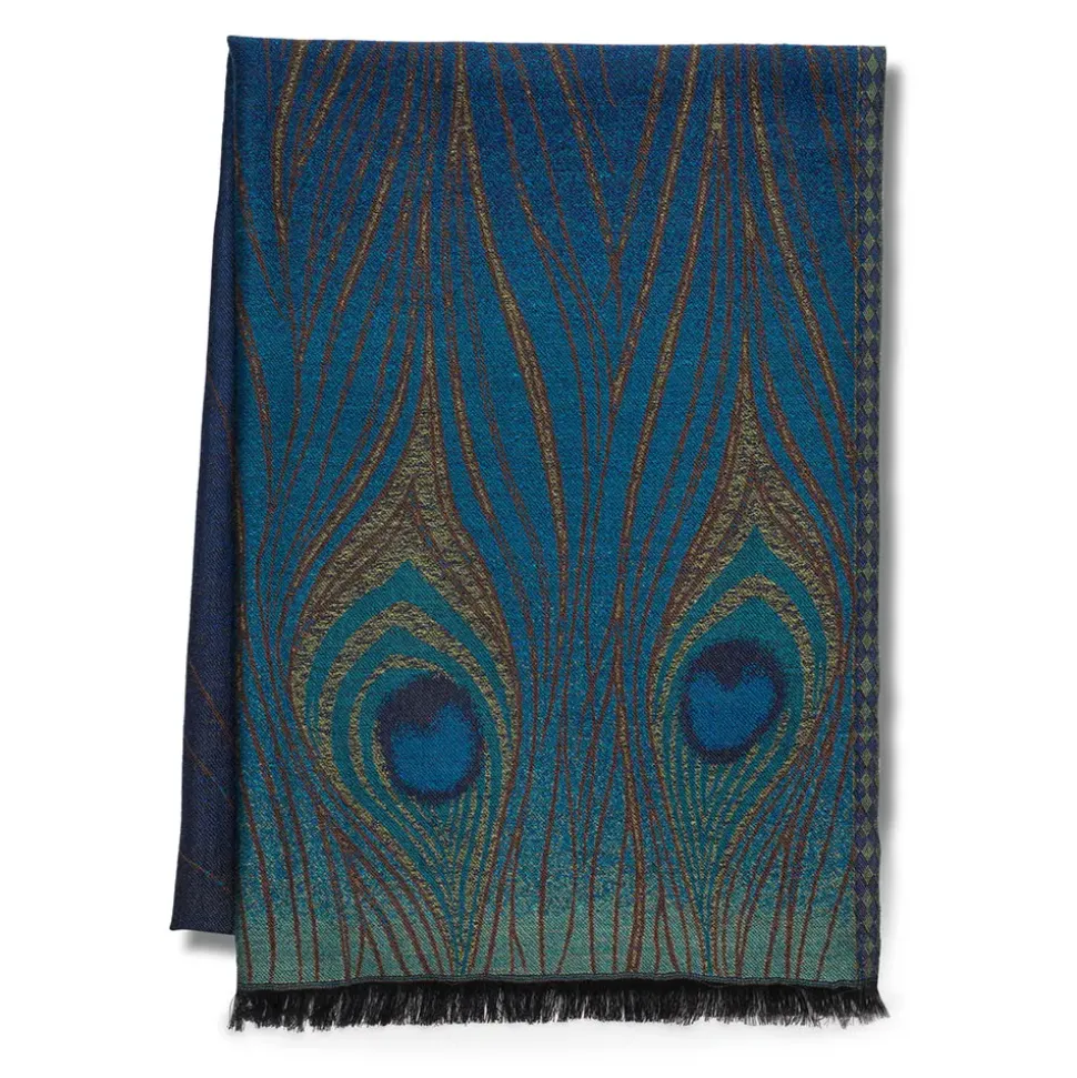 Louis C. Tiffany Peacock Feather Wool-Blend Shawl