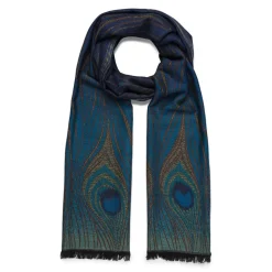 Louis C. Tiffany Peacock Feather Wool-Blend Shawl