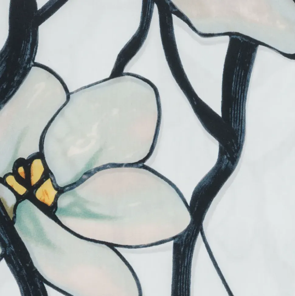 Louis C. Tiffany White Magnolia Oblong Silk Scarf