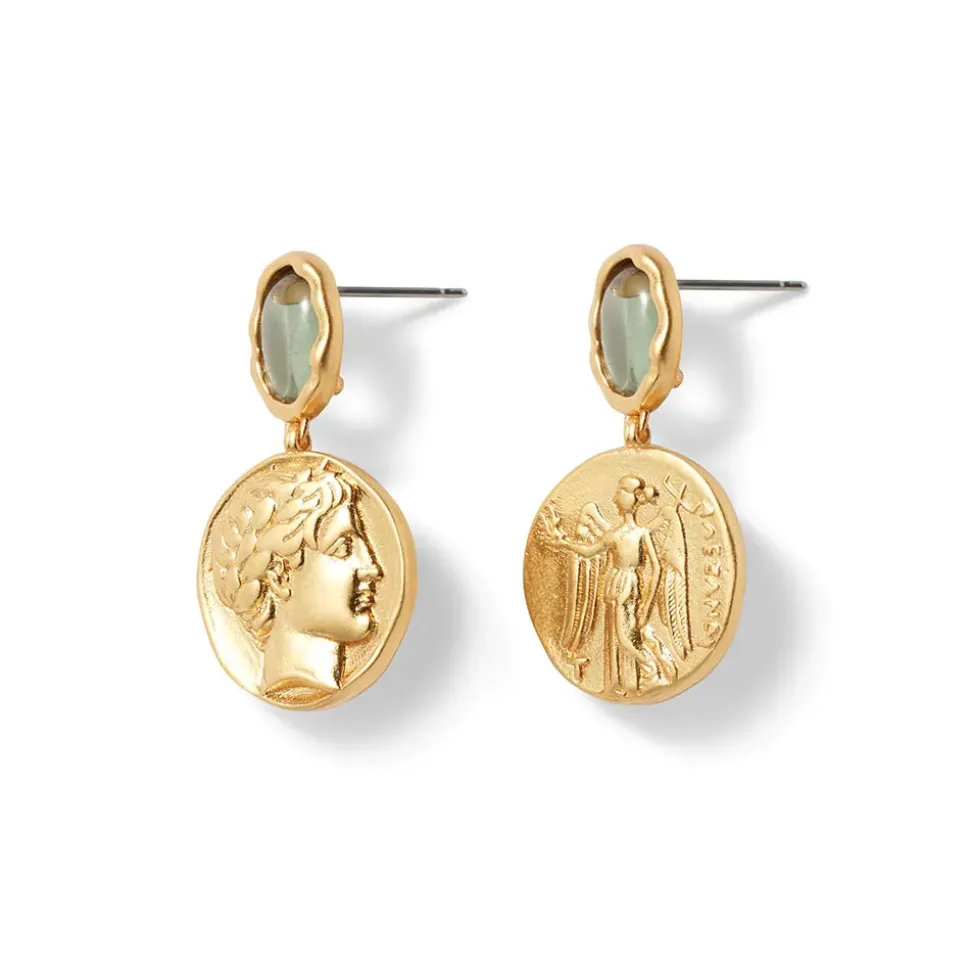 Mediterranean Coin Drop Earrings