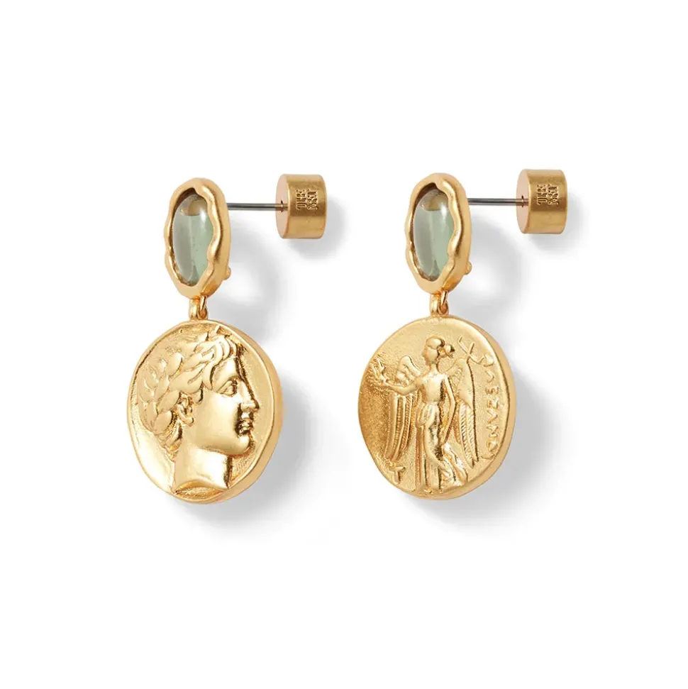 Mediterranean Coin Drop Earrings