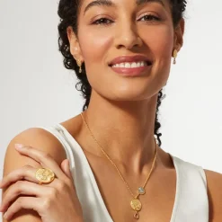 Mediterranean Coin Pendant Necklace