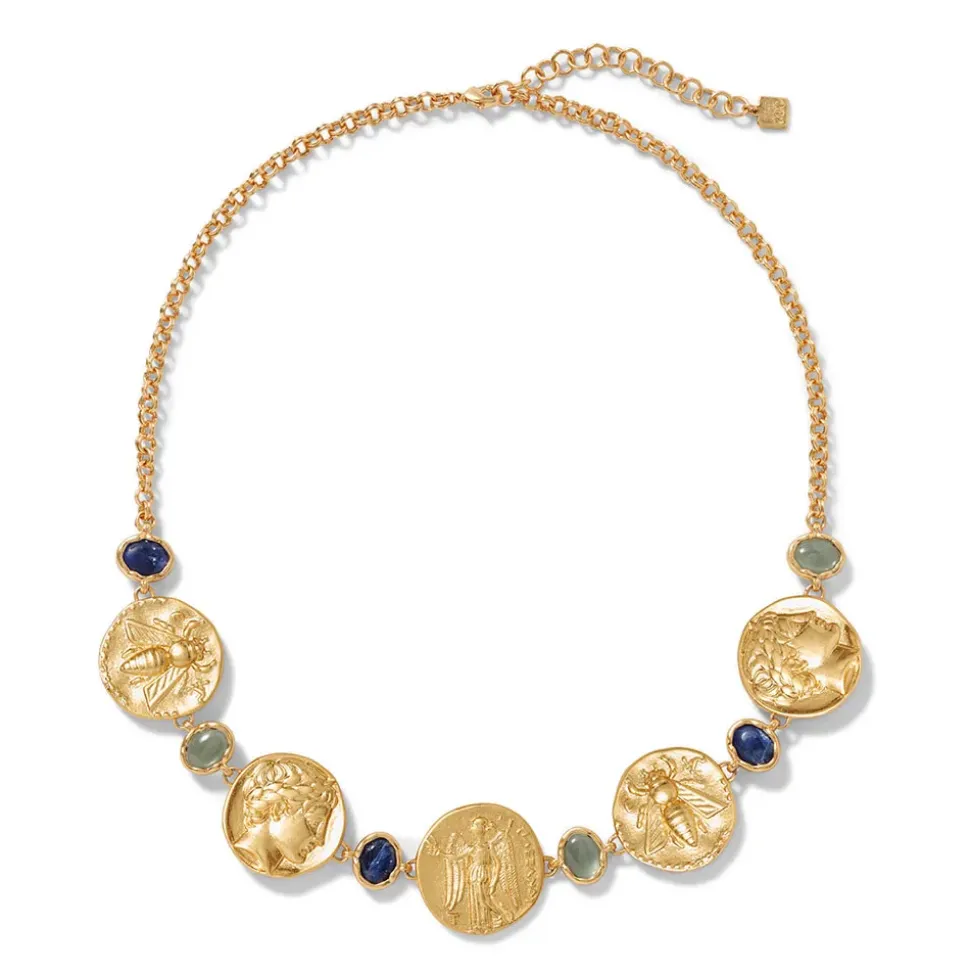 Mediterranean Coin Statement Necklace